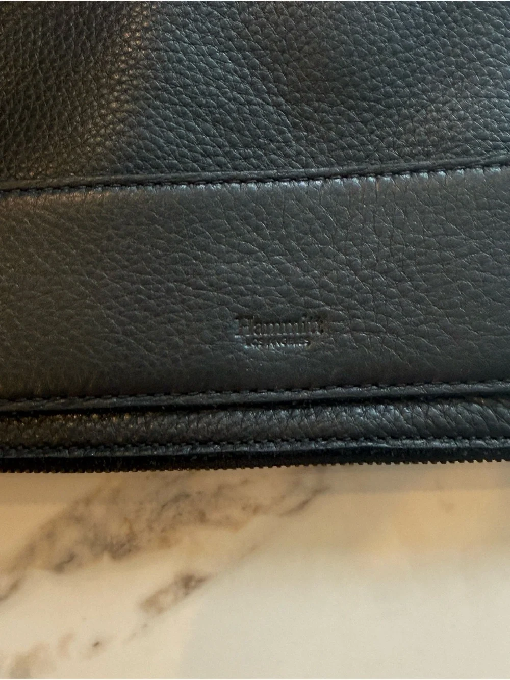 Hammitt Ryan Black Leather Crossbody/Clitch with Gunmetal Studs